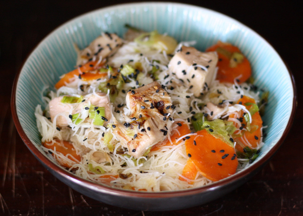 Fideos de arroz con Bio Jackfruit