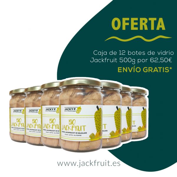 oferta caja bio jackfruit 12 botes de vidrio