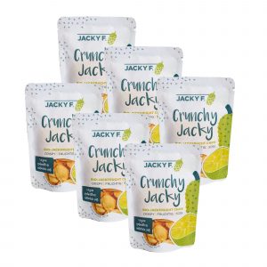 Pack 6 Crunchy Jacky chips crujientes dulces de Bio Jackfruit.