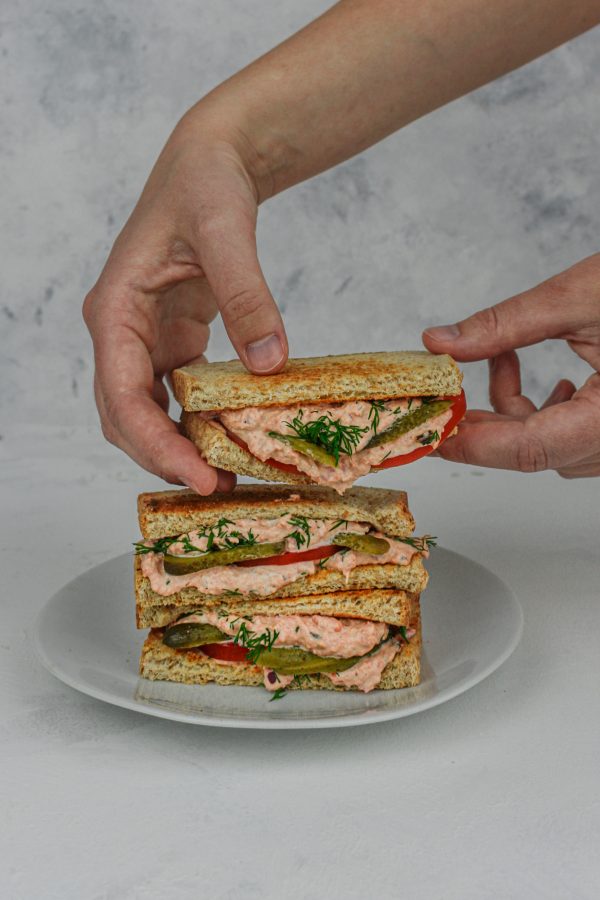 sándwich con jackfruit ahumada