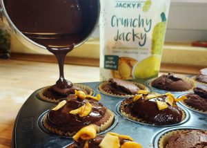 Muffins de chocolate con Crunchy Jacky